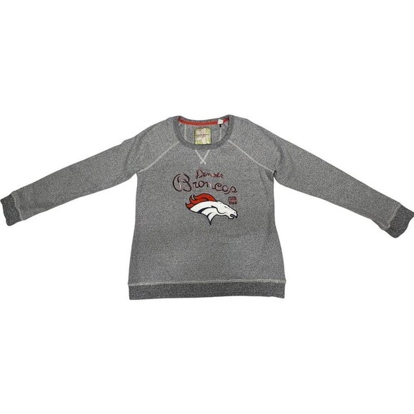 Tommy Bahama Denver Broncos Women's NFL Crewneck Sweatshirt  Gray Size Large - Picture 1 of 10